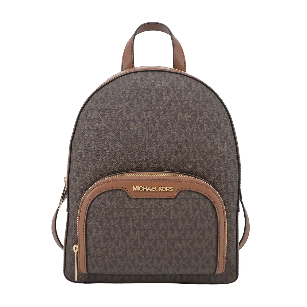 MICHAEL KORS JAYCEE 金字Logo滿版MK咖啡X馬鞍棕色三用包(手提/斜/後背) 歷史價格詳細信息