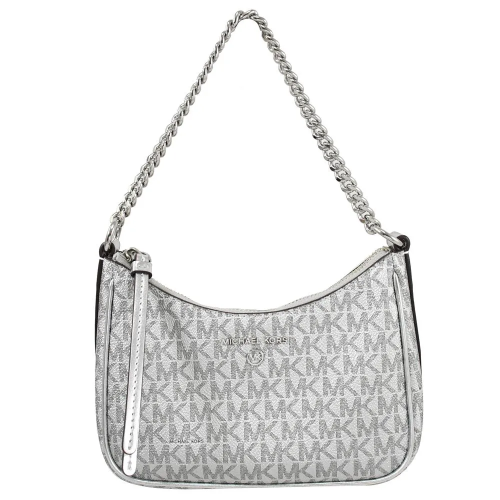 MICHAEL KORS Jet Set Charm 印花鍊帶肩背小提包.深咖 歷史價格詳細信息