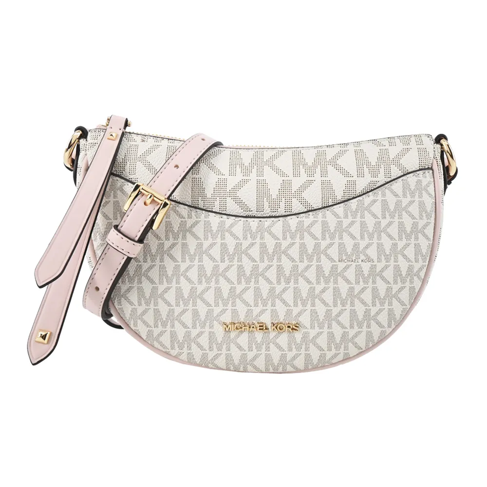 Michael Kors Dover 金字滿版塗層帆布拉鍊中款直式斜背包(咖啡色) 35F1GTVC2B BROWN 歷史價格詳細信息