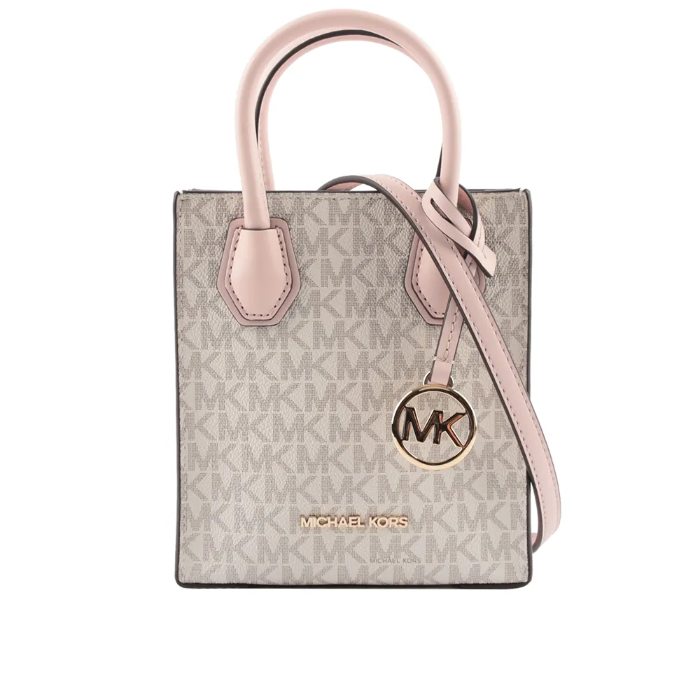 MICHAEL KORS Mercer 塗層帆布/荔枝皮革 二用迷你琴譜(任選) 歷史價格詳細信息