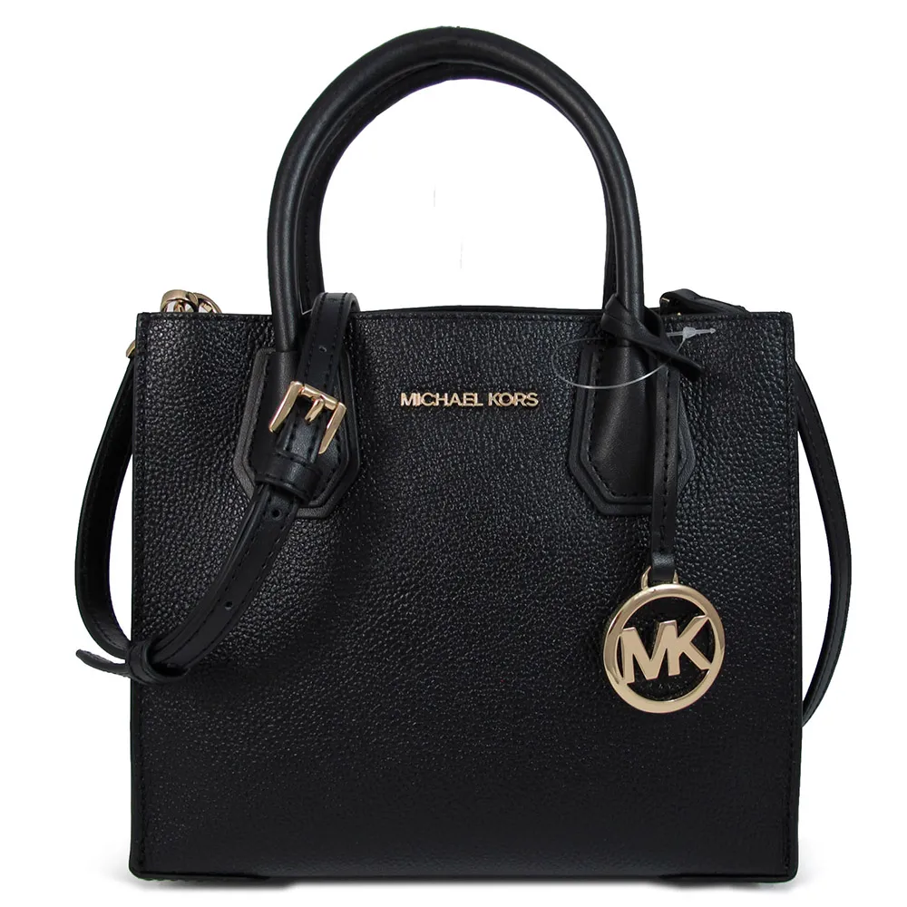 MICHAEL KORS MERCER 金色Logo香草白色滿版防刮X裸金色皮革三層兩用包 歷史價格詳細信息