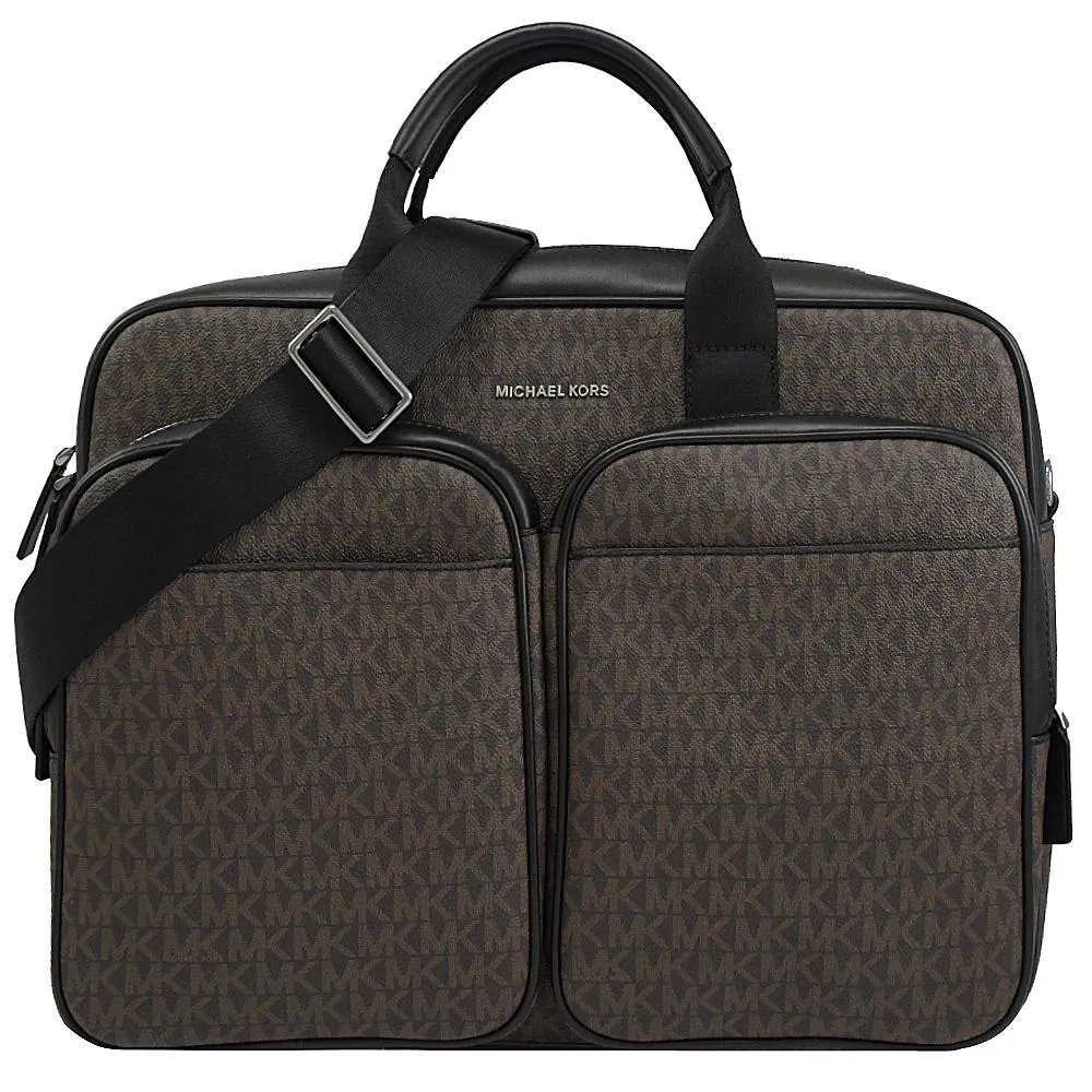 MICHAEL KORS COOPER 咖啡色皮革條飾對開式短夾+皮革鎖圈禮盒 歷史價格詳細信息