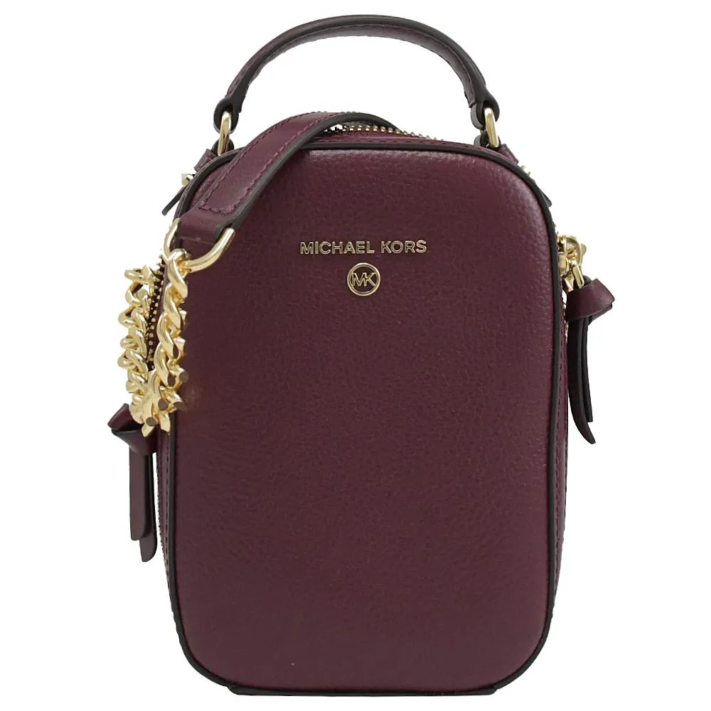 MICHAEL KORS Jet Set Charm 手提鏈帶斜背包.酒紅 歷史價格詳細信息