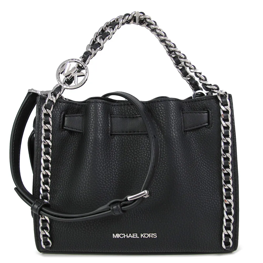 MICHAEL KORS MINA 金字Logo乳霜白色滿版防刮編織金鏈手提斜背兩用包 歷史價格詳細信息