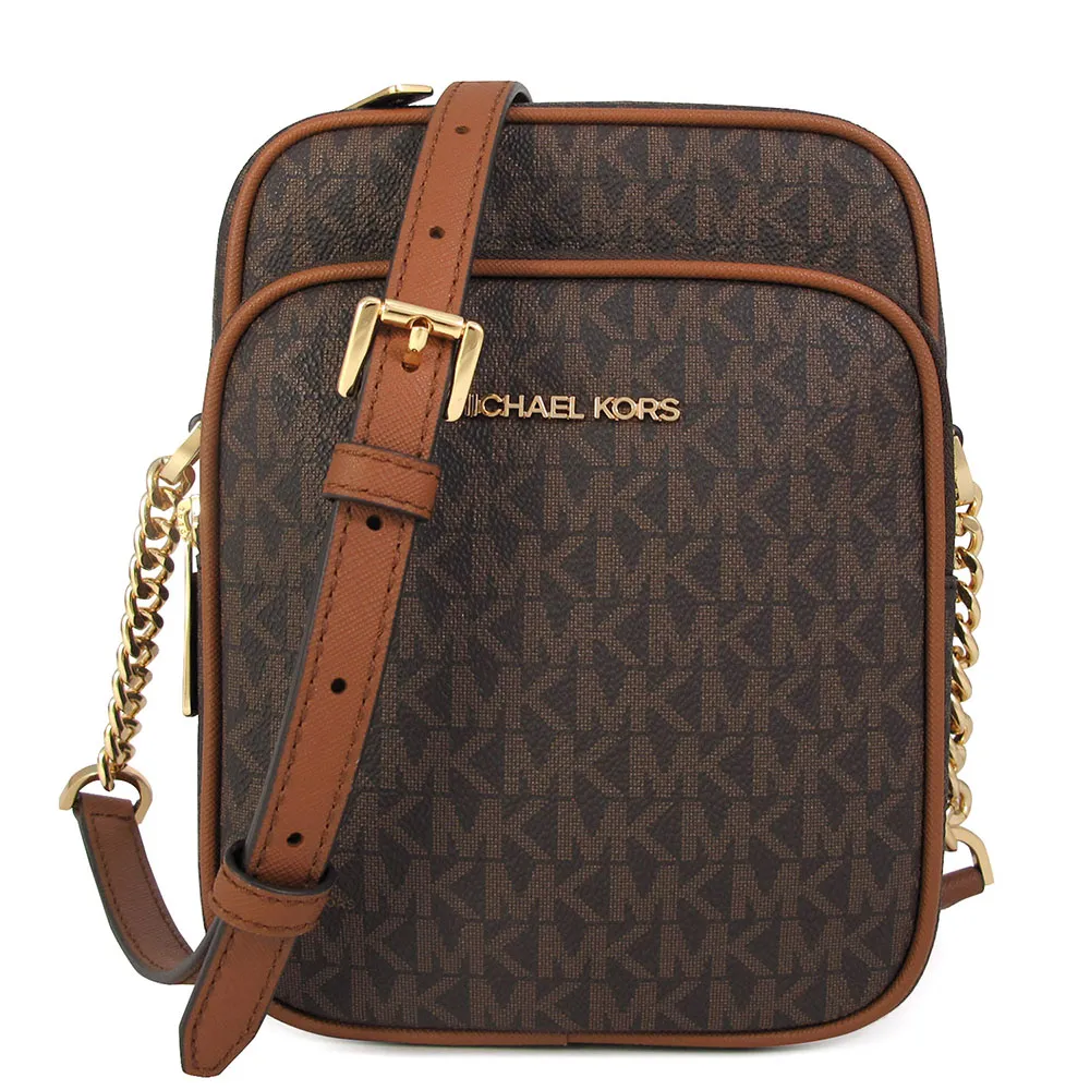 MICHAEL KORS JET SET TRAVEL 金字Logo防刮滿版MK西班牙紅色寬帶橢圓相機斜背包 歷史價格詳細信息