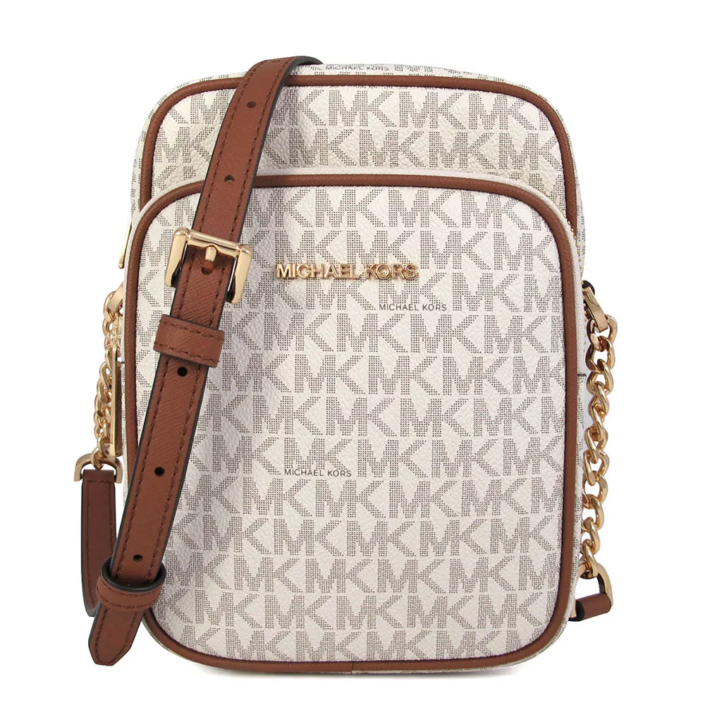 MICHAEL KORS JET SET TRAVEL 金字Logo防刮滿版MK西班牙紅色寬帶橢圓相機斜背包 歷史價格詳細信息