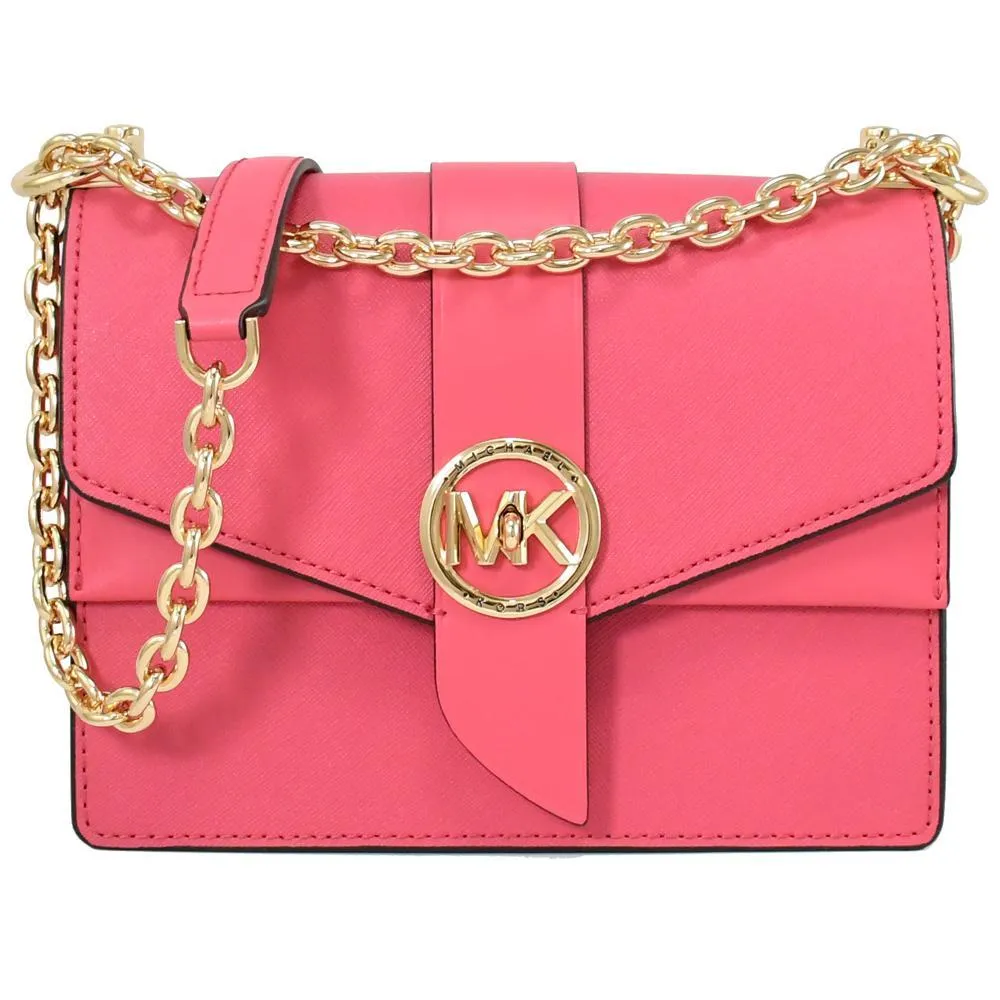 MICHAEL KORS Greenwich 金屬MK三折零錢短夾.桃紅 歷史價格詳細信息