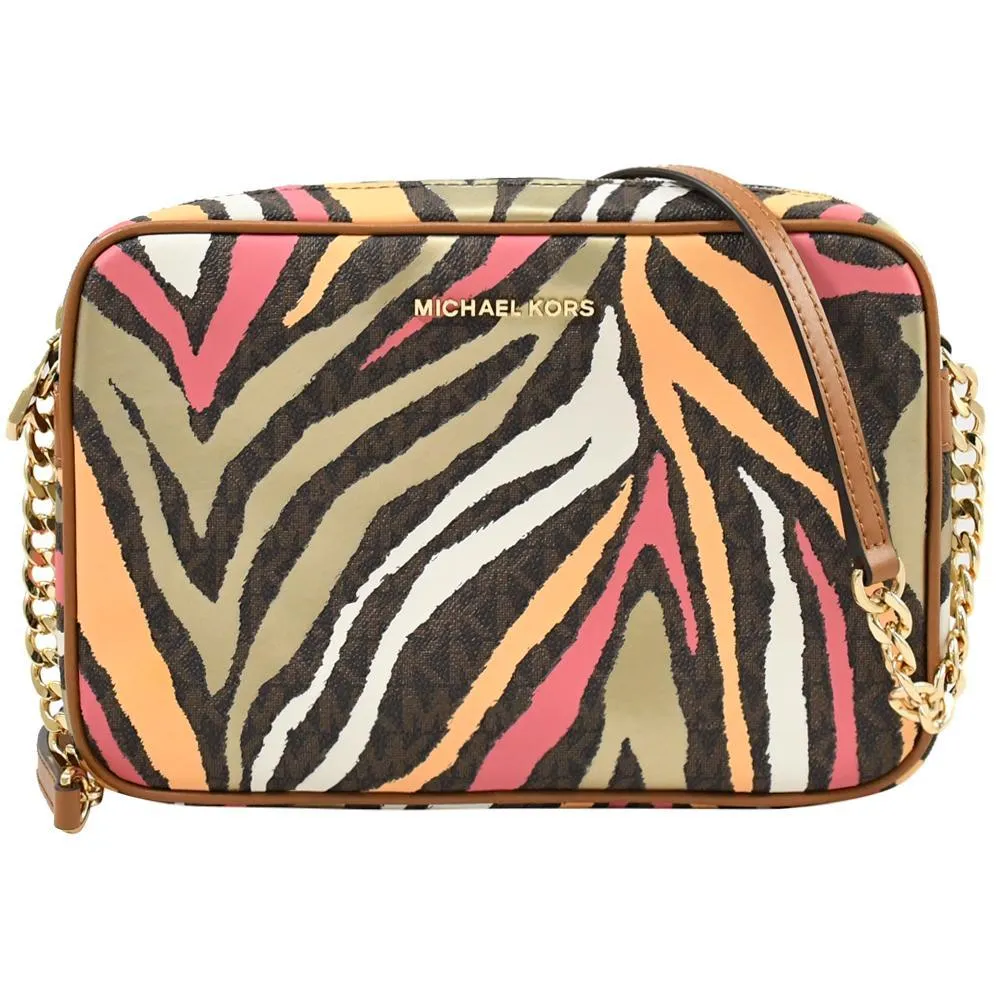 MICHAEL KORS JET SET TRAVEL印花三合一斜背包.白/天藍 歷史價格詳細信息