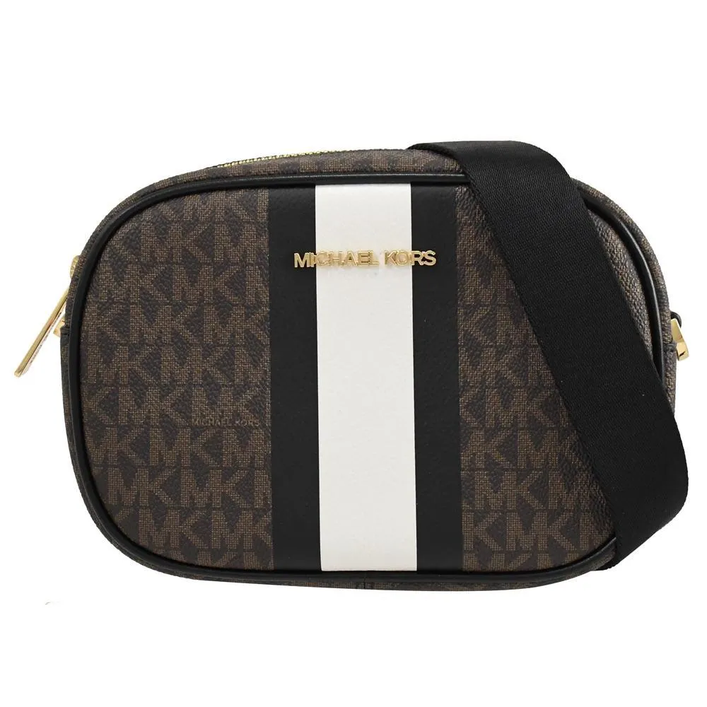 【Michael Kors】JET SET TRAVEL 滿版燙金LOGO掀蓋防刮三折中長夾-深咖啡 歷史價格詳細信息