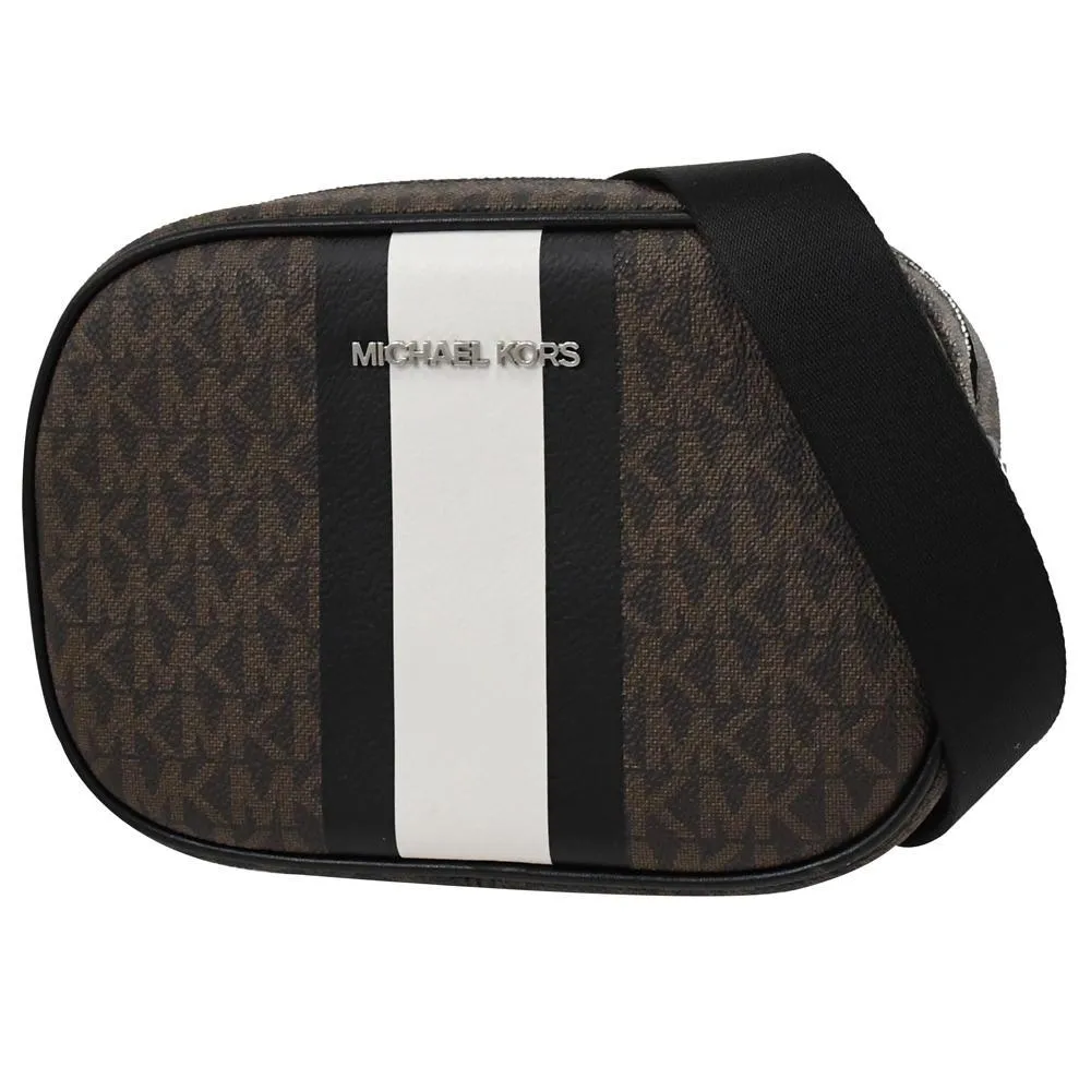 【Michael Kors】JET SET TRAVEL 滿版燙金LOGO掀蓋防刮三折中長夾-深咖啡 歷史價格詳細信息