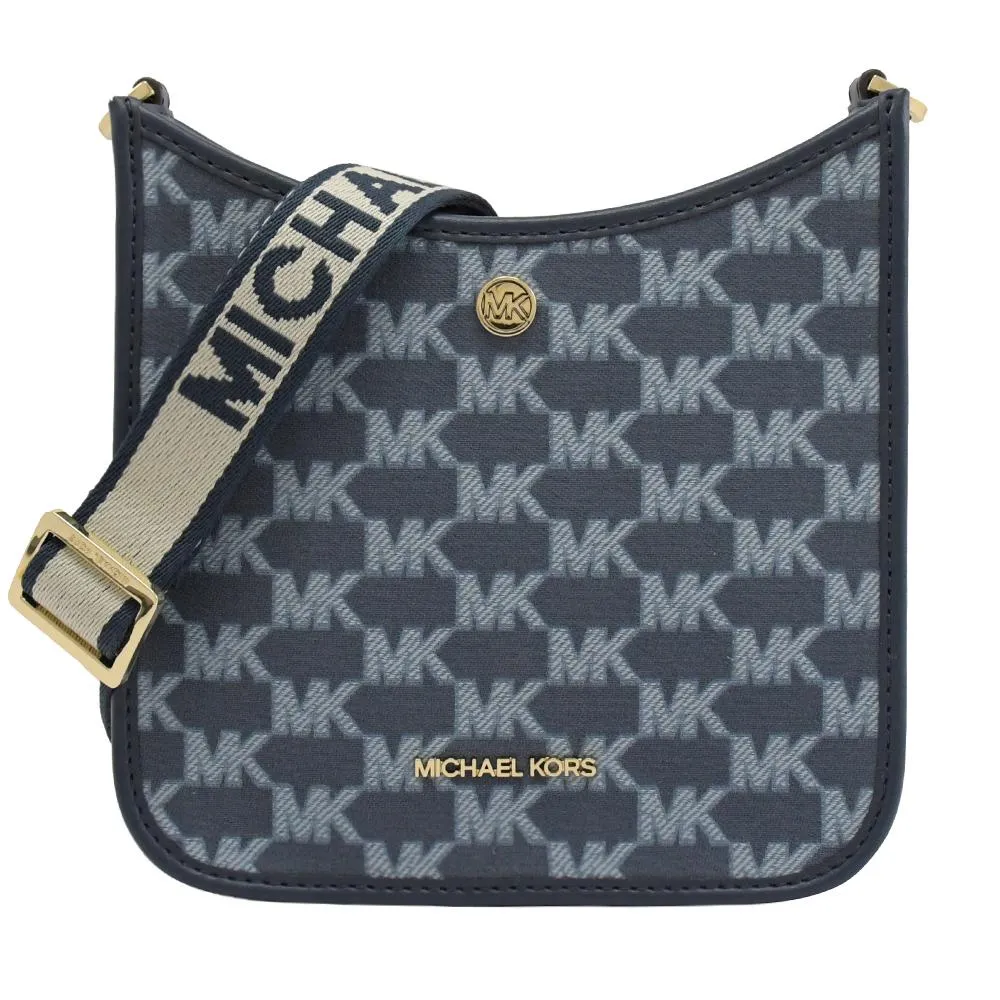 MICHAEL KORS BRILEY 銀色小圓扣黑色防刮滿版MK小牛角斜背包 歷史價格詳細信息