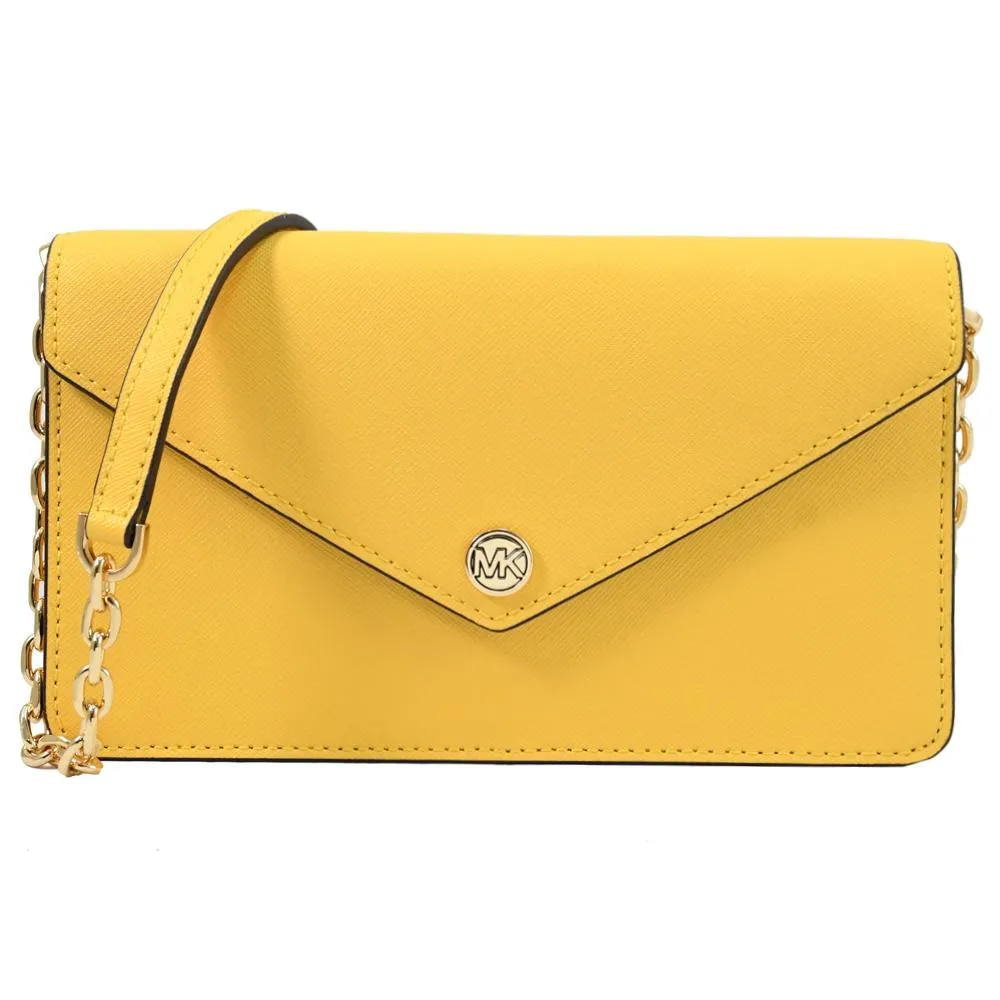 【Michael Kors】WOC 經典滿版撞色MK印花多卡手機晚宴包斜背包(褐/白) 歷史價格詳細信息