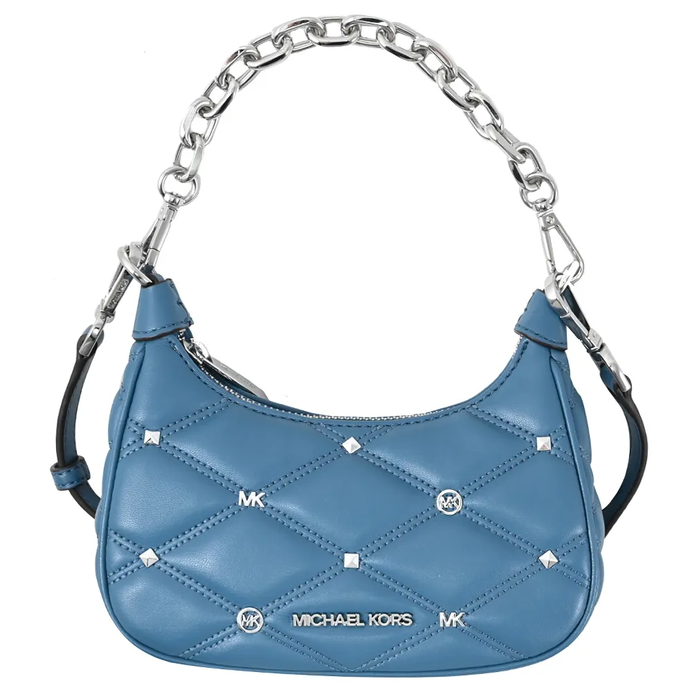 MICHAEL KORS CORA 金字Logo紅色荔枝紋皮革牛角金鏈兩用包(大) 歷史價格詳細信息