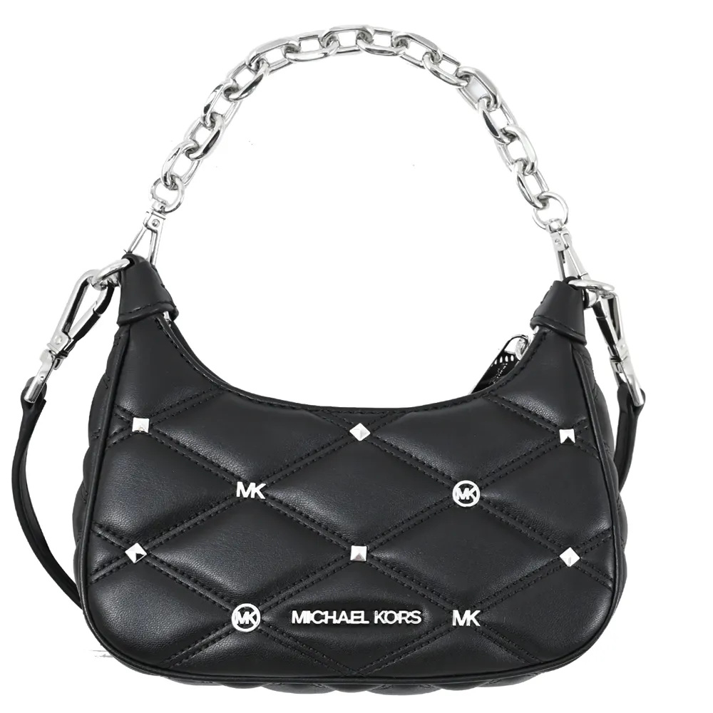 MICHAEL KORS CORA 金字Logo紅色荔枝紋皮革牛角金鏈兩用包(大) 歷史價格詳細信息