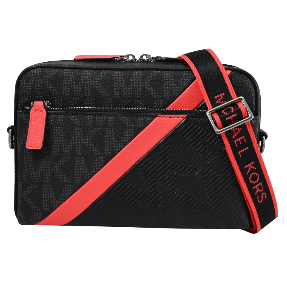 MICHAEL KORS COOPER 經典MK滿版印花迷你斜背包.深咖 歷史價格詳細信息