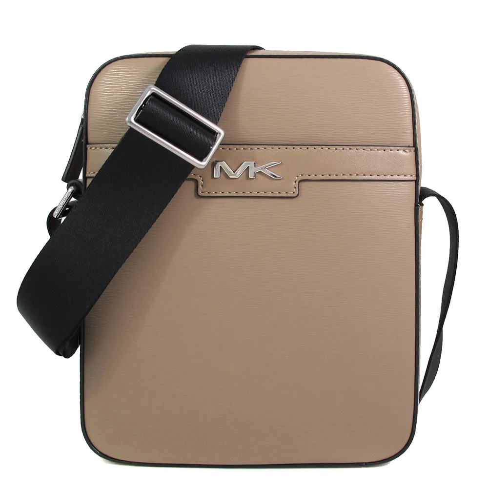 MICHAEL KORS COOPER 銀字MK馬鞍棕色鵝卵石紋皮革寬背帶雙層兩用包 歷史價格詳細信息