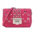 MICHAEL KORS TINA 花朵翻蓋鍊帶肩背/斜背包(中/覆盆莓粉) 歷史價格詳細信息