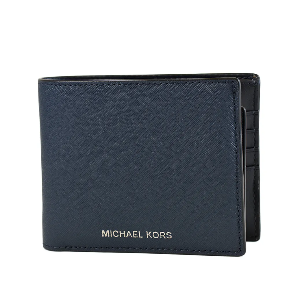 MICHAEL KORS 男款 防刮皮革八卡短夾/附證件夾-海軍藍 歷史價格詳細信息