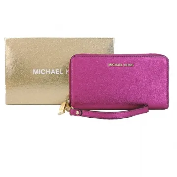 MICHAEL KORS WRISTLETS 荔紋手提式雙拉鍊長夾.珍珠灰 歷史價格詳細信息