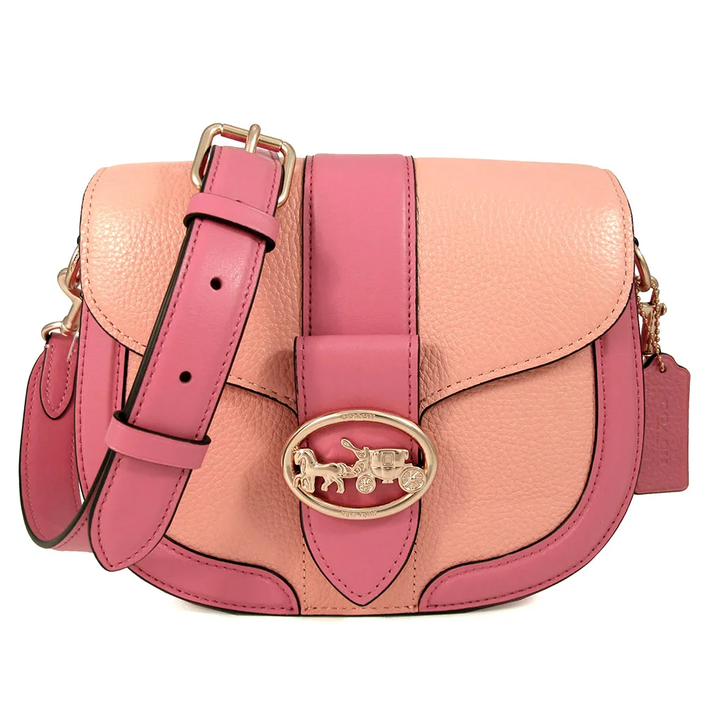 【COACH】金屬大C 牛皮革手提/斜背水桶包(黑) 歷史價格詳細信息