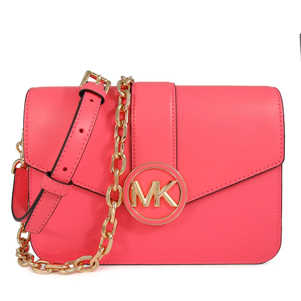 MICHAEL KORS CARMEN 印花LOGO鍊條防刮肩背包.咖/深咖 歷史價格詳細信息