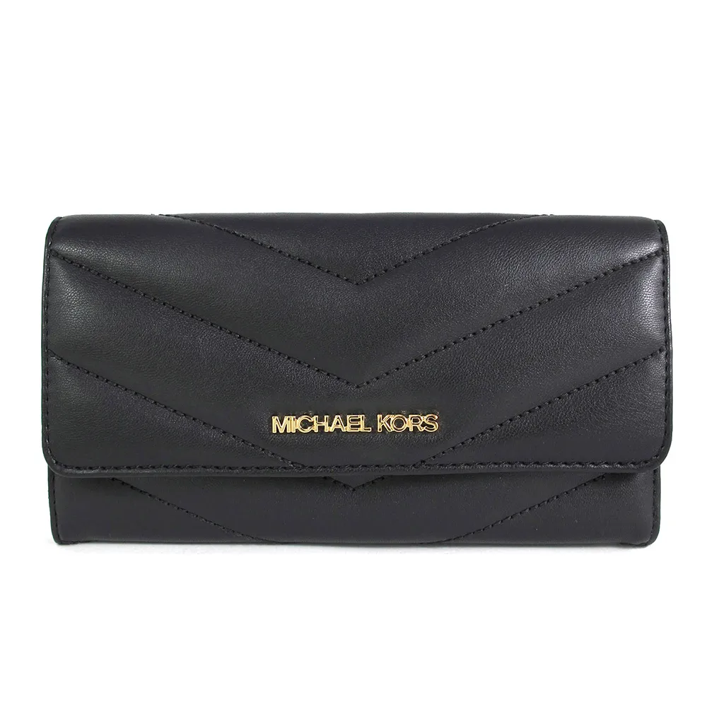 MICHAEL KORS JET SET TRAVEL 金字LOGO黑灰色防刮滿版MK手提式長夾 歷史價格詳細信息