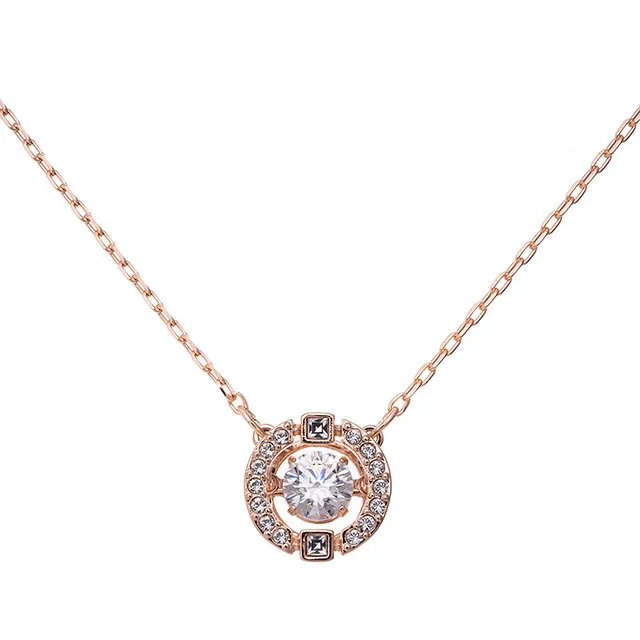 SWAROVSKI 施華洛世奇   DANCE ROUND銀色水晶項鍊 歷史價格詳細信息