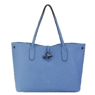 LONGCHAMP ROSEAU ESSENTIAL RAY?系列竹節帆布條紋兩用水桶包(小/鈷藍) 歷史價格詳細信息