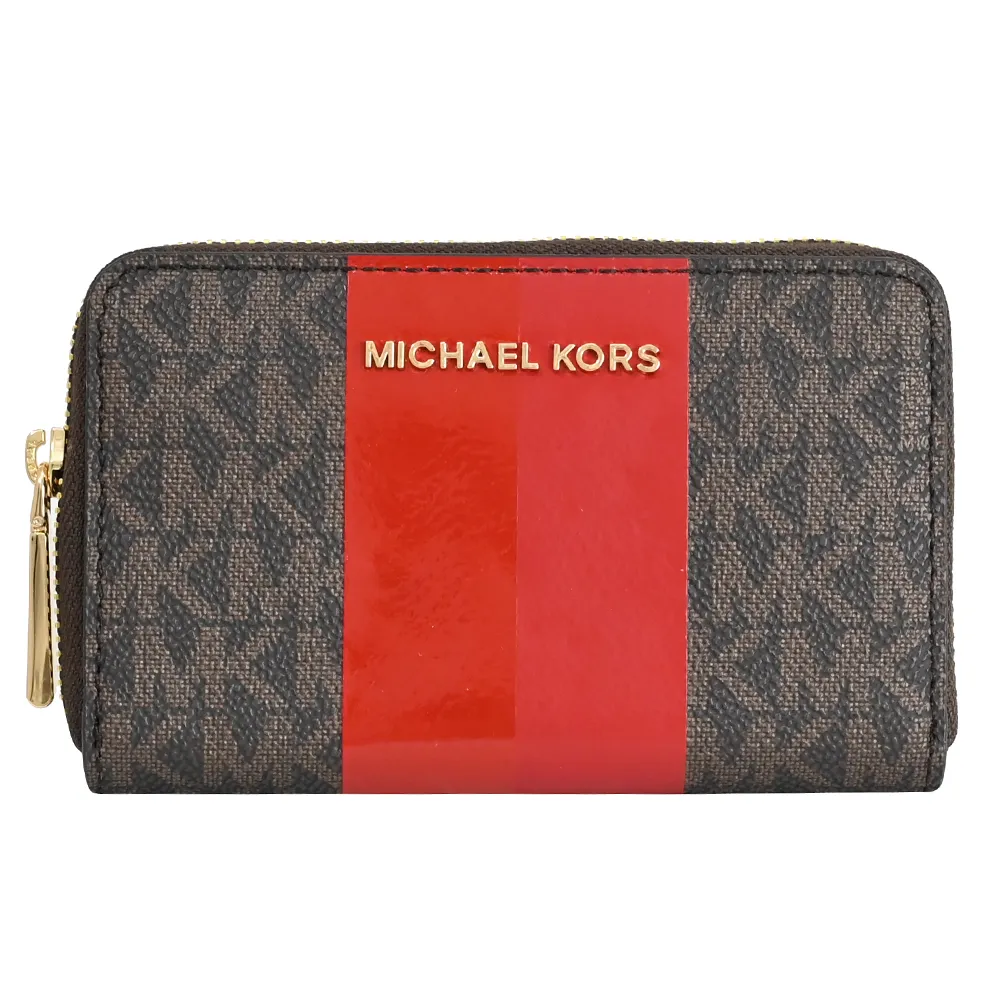 MICHAEL KORS JET SET 印花手提式雙拉鍊中長夾.香草棕 歷史價格詳細信息