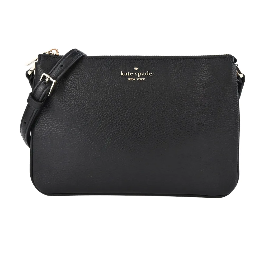 KATE SPADE 荔枝紋釦式對開長夾-黑色 歷史價格詳細信息