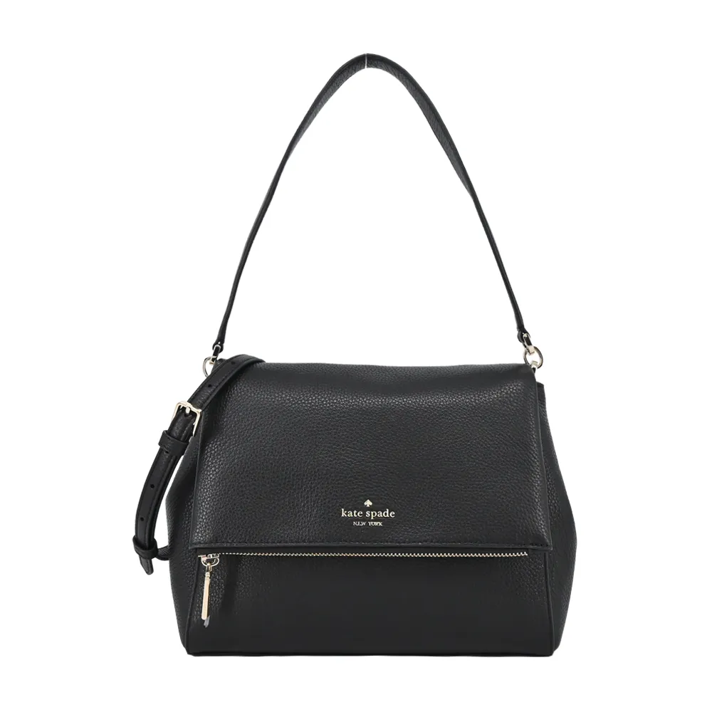 KATE SPADE 荔枝紋釦式對開長夾-黑色 歷史價格詳細信息