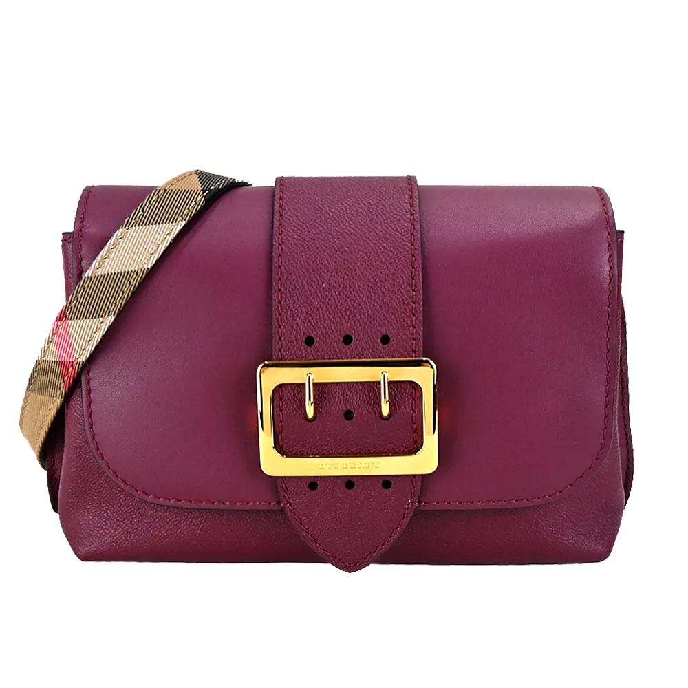 BURBERRY THE BABY BANNER HOUSE格紋皮革包(駝色) 80670511 歷史價格詳細信息