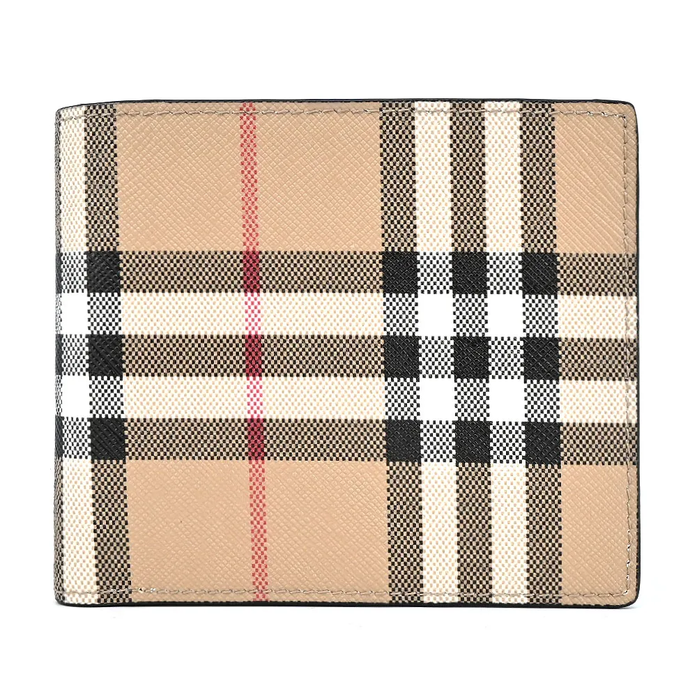 BURBERRY Vintage經典格紋帆布短夾(典藏米色) 歷史價格詳細信息