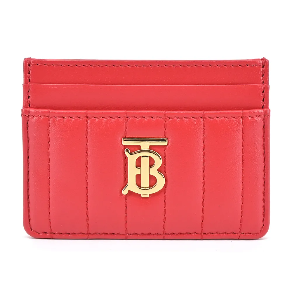 BURBERRY Lola 金字縫線小羊皮翻蓋三折短夾(楓葉棕) 80623761 歷史價格詳細信息