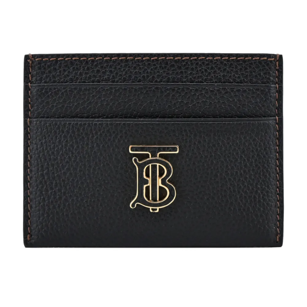 BURBERRY TB金屬LOGO素面荔枝紋皮革對折長夾 (贈原廠紙盒紙袋防塵袋) 歷史價格詳細信息