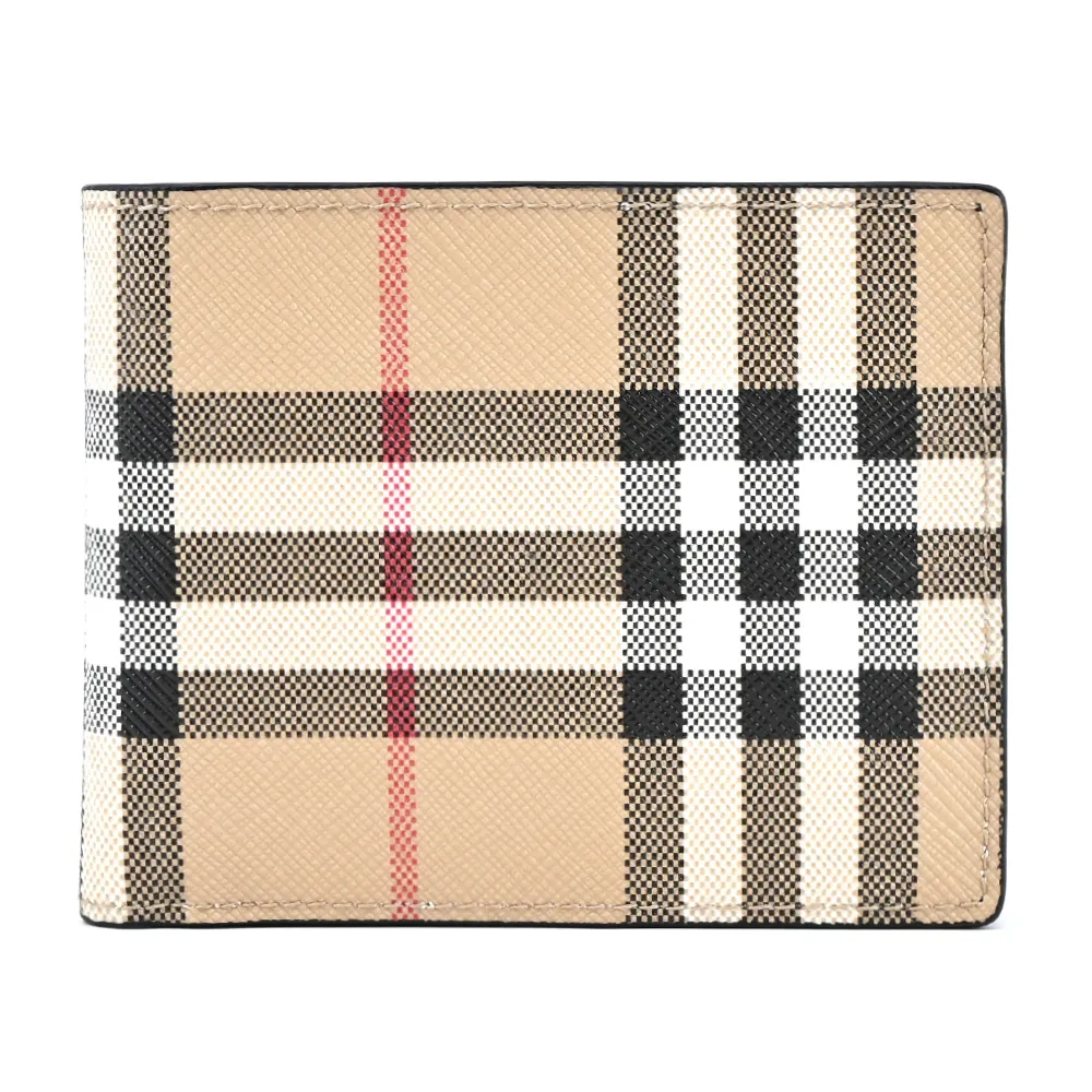 BURBERRY Vintage經典格紋帆布短夾(典藏米色) 歷史價格詳細信息
