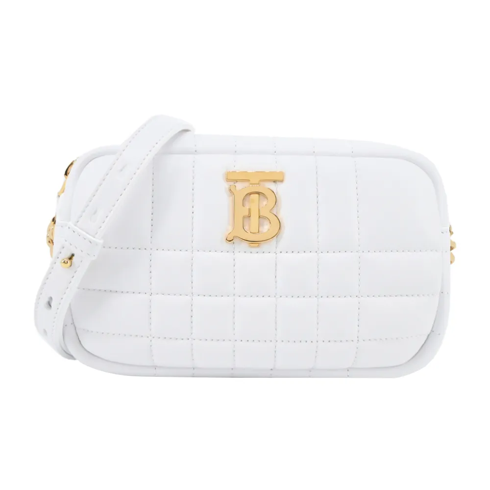 BURBERRY Lola TB LOGO 經典格紋毛料小號鍊帶肩背/斜背包(卡其) 歷史價格詳細信息