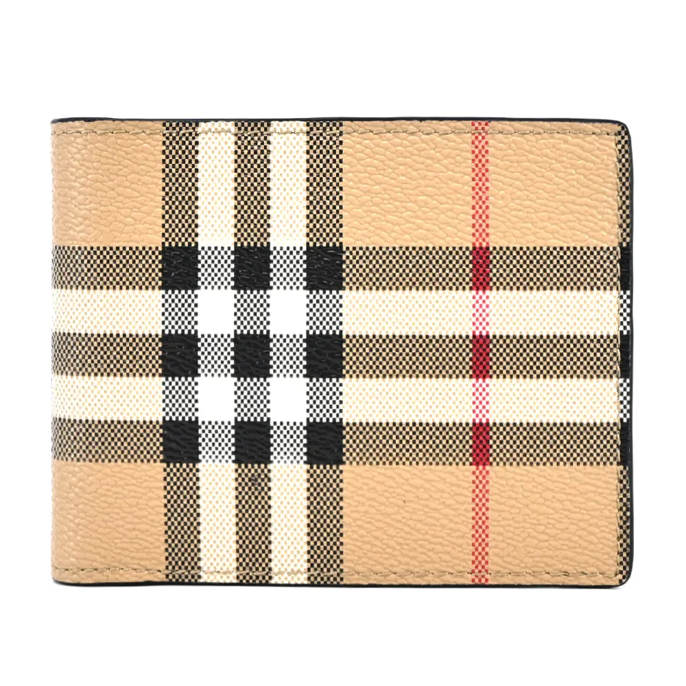 BURBERRY Vintage經典格紋帆布短夾(典藏米色) 歷史價格詳細信息