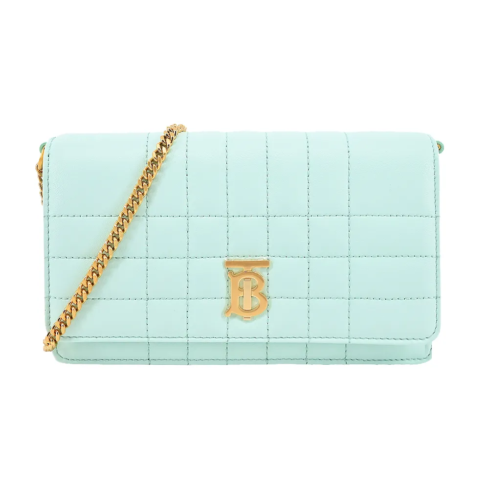 BURBERRY Lola 金字縫線小羊皮翻蓋三折短夾(楓葉棕) 80623761 歷史價格詳細信息