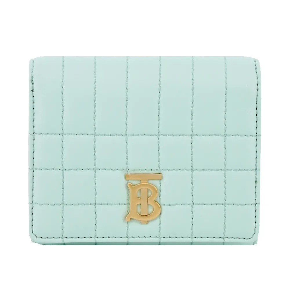 BURBERRY Lola TB LOGO格紋絎縫羔羊卡片夾(黑色) 歷史價格詳細信息