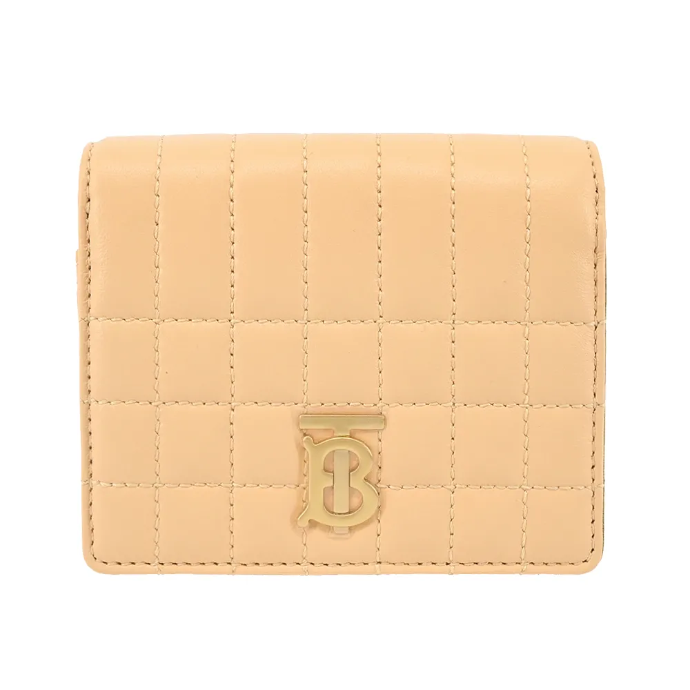 BURBERRY Lola TB LOGO格紋絎縫羔羊卡片夾(黑色) 歷史價格詳細信息