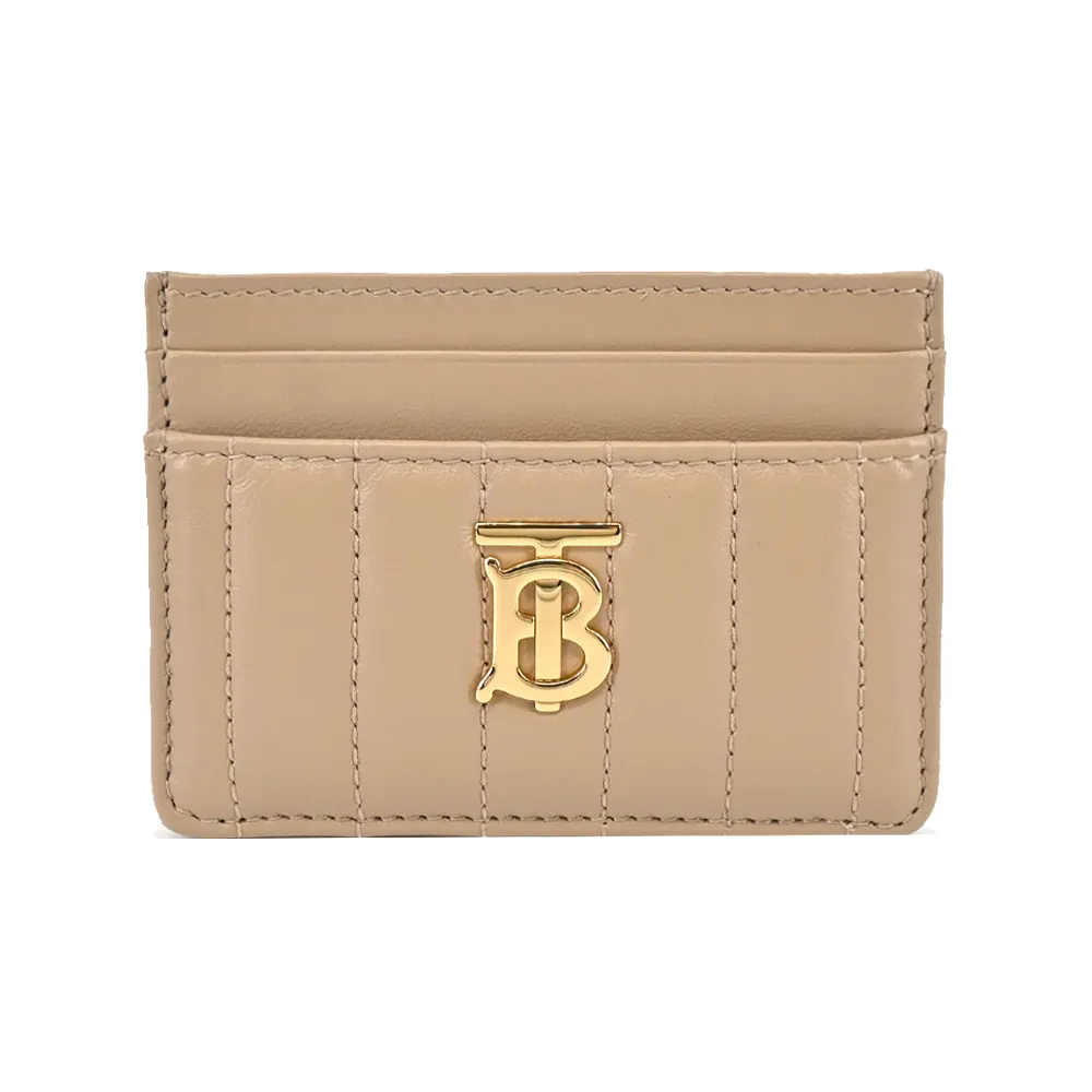 BURBERRY Lola TB LOGO格紋絎縫羔羊卡片夾(黑色) 歷史價格詳細信息