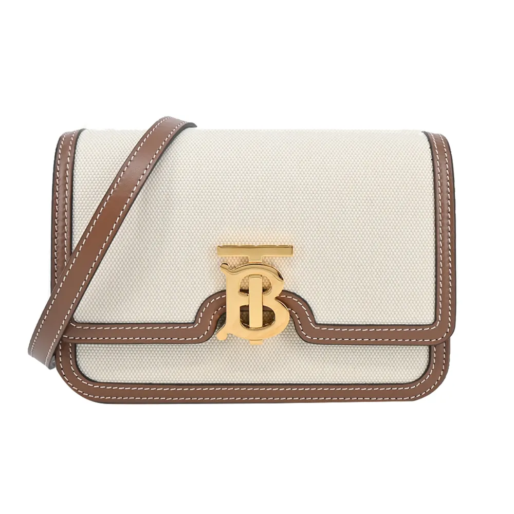 BURBERRY  TB LOGO荔枝牛皮翻蓋長夾(米色) 歷史價格詳細信息