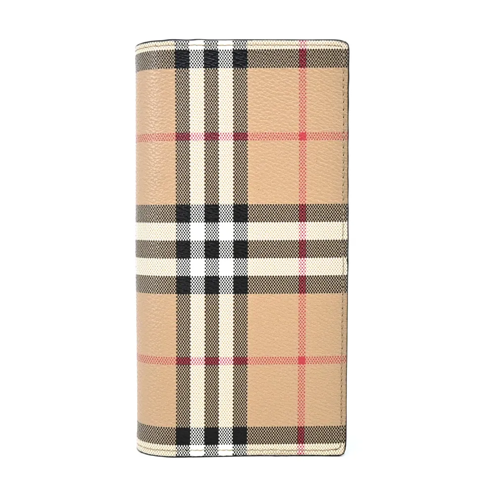 BURBERRY Check 格紋塗層帆布及皮革腰包(暗樺木棕色) 8052806 A8900 歷史價格詳細信息