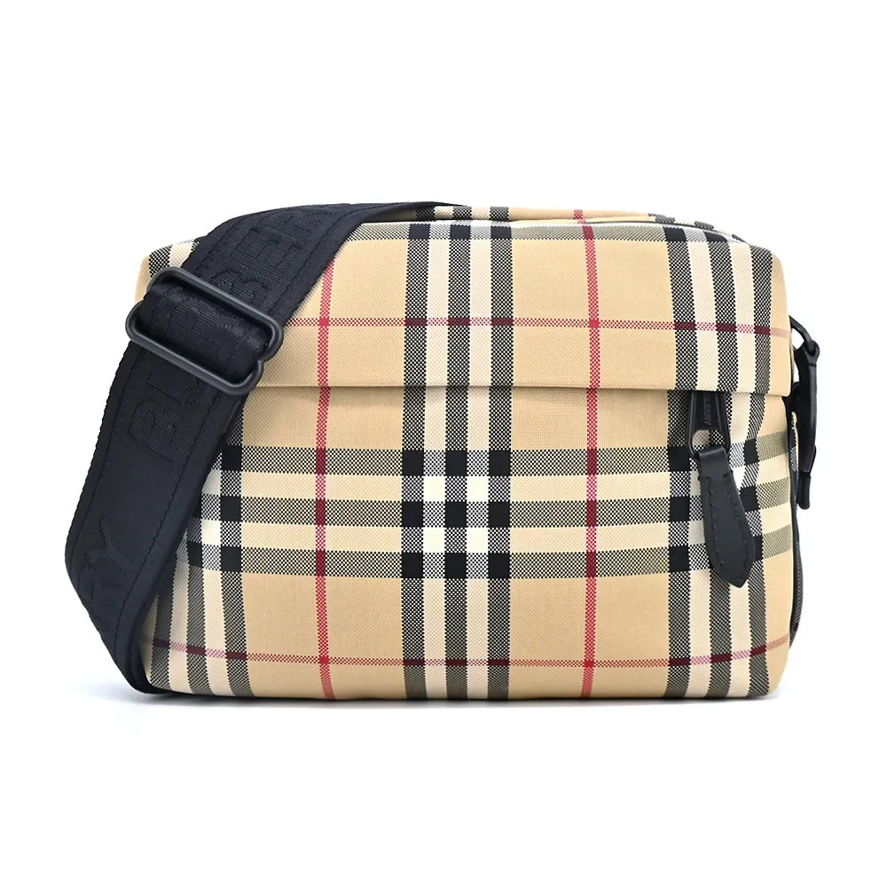 BURBERRY 經典格紋帆布後背包(卡其) 歷史價格詳細信息