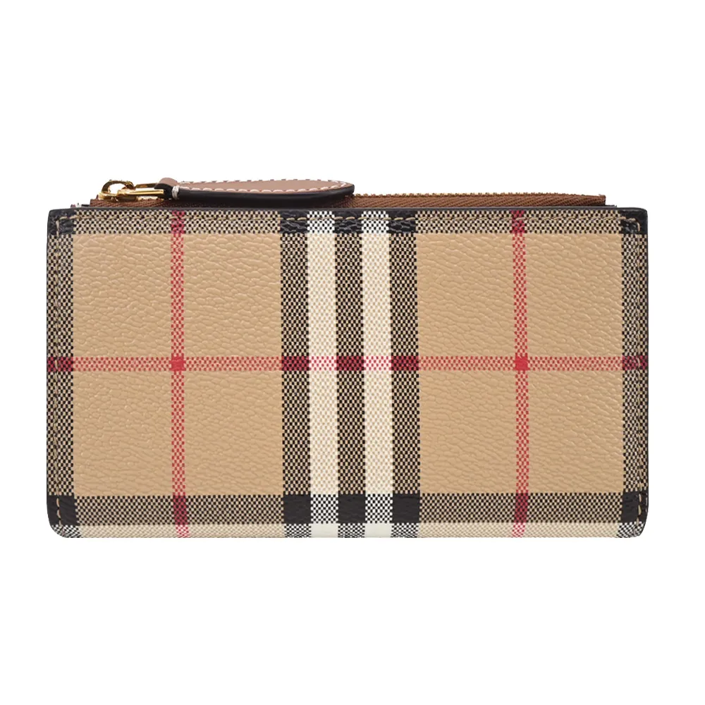 BURBERRY 經典 LOGO格紋帆布女用皮帶(卡其x黑) 歷史價格詳細信息