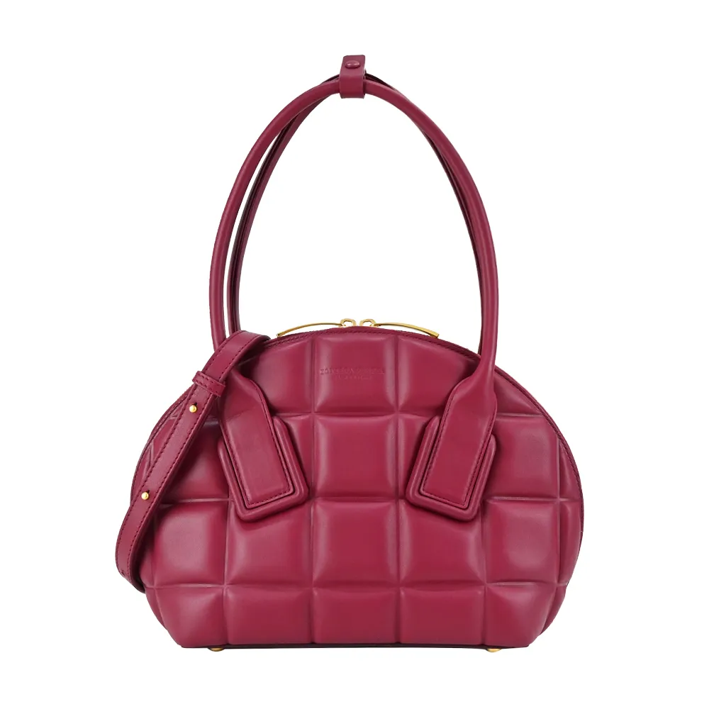 BOTTEGA VENETA SWOOP 經典小牛皮手提/肩背包(酒紅) 歷史價格詳細信息