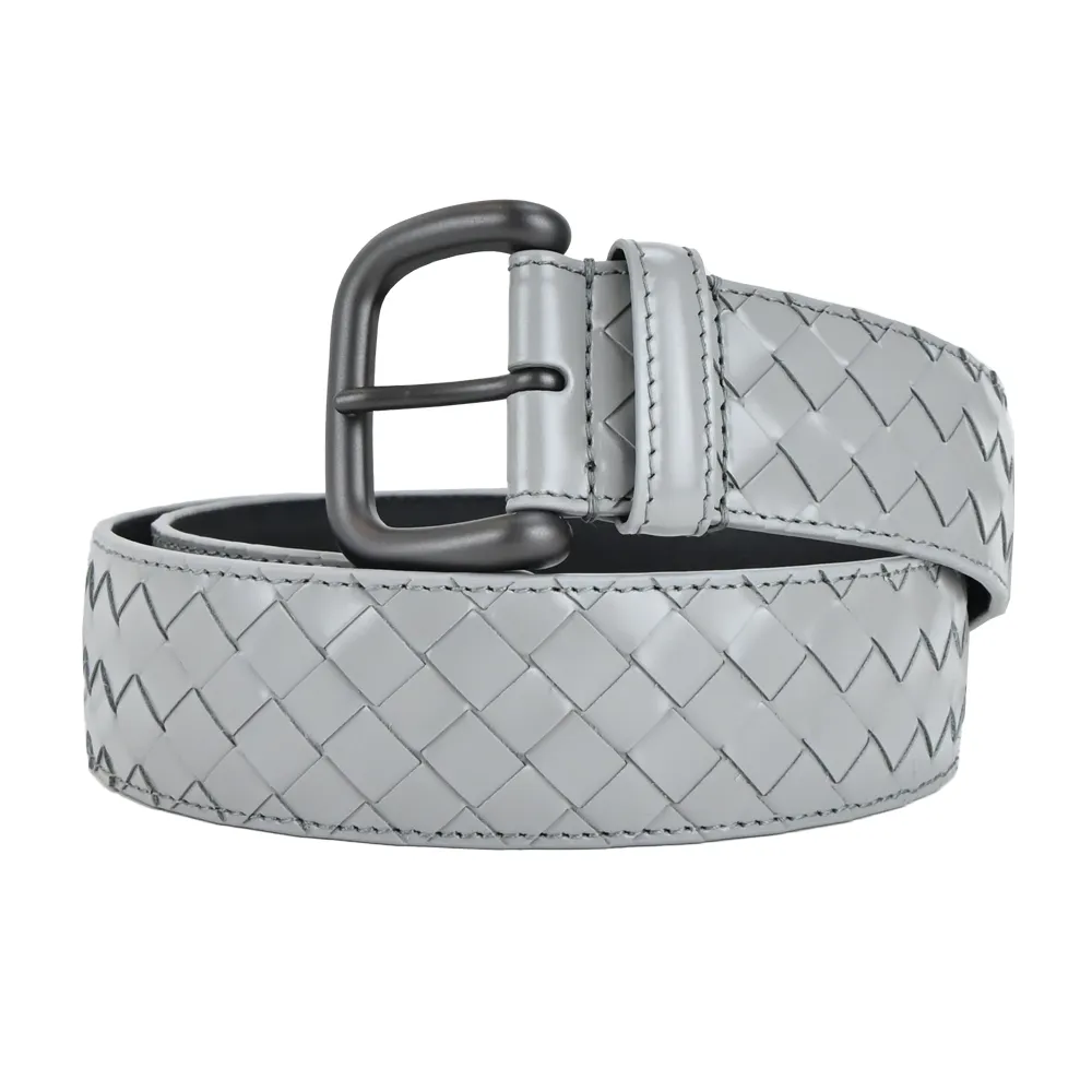 BOTTEGA VENETA經典編織扣式牛皮腰帶/皮帶(藍綠) 歷史價格詳細信息