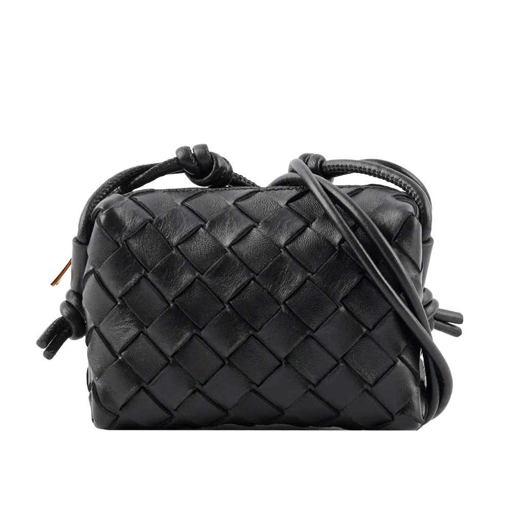 BOTTEGA VENETA Candy Wallace經典編織小牛皮手提/肩背包(黑色) 歷史價格詳細信息