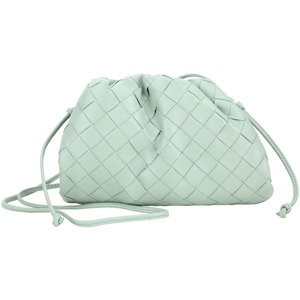 BV BOTTEGA VENETA Brick Cassette 小羊皮大格編織肩背腋下包(黑色) 歷史價格詳細信息